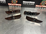 2011 GMC SIERRA CREW CAB WOOD LH RH RR LR POWER WINDOW SWITCHES OEM #889