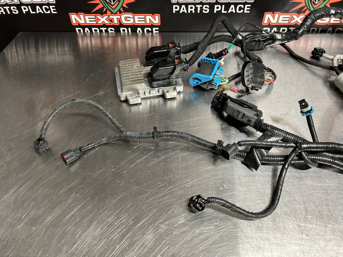 2012 CORVETTE LS3/TR6060 M/T ENGINE WIRING HARNESS W ECM 22815156/1264 ...