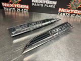 2014 FORD F350 DIESEL LH RH DRIVER PASSENGER SIDE FENDER EMBLEMS OEM #872