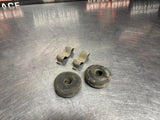 04-06 PONTIAC GTO RADIATOR RUBBER HOLD DOWN DONUTS WITH BRACKETS OEM #1027