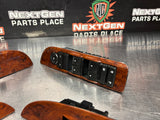 2011 GMC SIERRA 2500HD CREW CAB WOOD FRONT AND REAR POWER WINDOW SWITCHES #1047