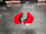 04-06 PONTIAC GTO TORRID RED ROCKER PANEL END CAPS PAIR OEM #1438