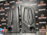 2011 FORD MUSTANG GT BLACK INTERIOR DOOR PANELS BLUE STITCH OEM #793
