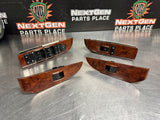 2011 GMC SIERRA 2500 CREW CAB WOOD FRONT & REAR POWER WINDOW SWITCHES OEM #1254