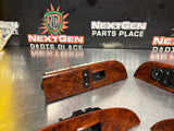 2011 GMC SIERRA 2500HD CREW CAB WOOD FRONT AND REAR POWER WINDOW SWITCHES #1047