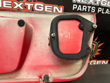 04-06 PONTIAC GTO LICENSE PLATE TRUNK FILLER PANEL TORRID RED OEM #1027
