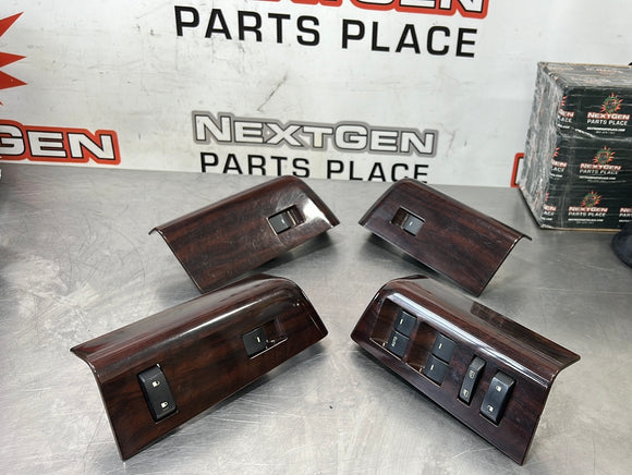 2008 FORD F250 LH AND RH FRONT AND REAR DOOR WOODGRAIN WINDOW SWITCH SET OEM #427