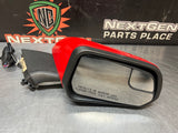 2016 FORD MUSTANG GT RH PASSENGER SIDE VIEW MIRROR RED OEM #1180
