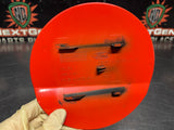 2016 FORD MUSTANG GT FUEL DOOR GAS LID TANK COVER ORANGE OEM #1478