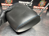 10-14 FORD MUSTANG GT FRONT RH/LH HEADREST LEATHER W BLUE STITCH OEM #996