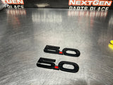 2013 FORD MUSTANG GT 5.0 FENDER EMBLEMS LH/RH BLACK OEM #990