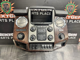 2014 FORD F350 RADIO BEZEL CLIMATE CONTROL WOOD TRIM #872