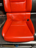 2010-2014 CAMARO SS COUPE REAR BACK SEATS INFERNO ORANGE LEATHER OEM #951