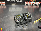 05 PONTIAC GTO AUTO METER CARBON GTO DUAL POD GAUGES FUEL / OIL PRESSURE #1269