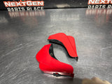 04-06 PONTIAC GTO TORRID RED ROCKER PANEL END CAPS PAIR OEM #1438