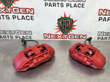 2016 FORD MUSTANG GT LF RF 4 PISTON BRAKE CALIPERS RED OEM #363