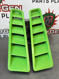 2013 FORD MUSTANG GT HOOD VENT LOUVERS PAIR GOTTA HAVE IT GREEN OEM #286