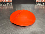 2015 FORD MUSTANG GT FUEL DOOR GAS LID TANK COVER ORANGE OEM #688