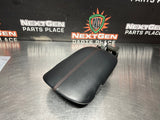 2016 MUSTANG GT/CS CENTER CONSOLE ARM REST LID RED STITCH LEATHER OEM #939