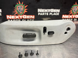 05-13 C6 CORVETTE RH PASSENGER SEAT BEZEL W/ LUMBAR AND 6 WAY SWITCH GREY #1110