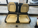 2015 FORD MUSTANG GT LEATHER SEATS  FRONT AND REAR SET  (BEIGE AND BLACK) OEM #401