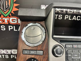 2014 FORD F350 RADIO BEZEL CLIMATE CONTROL WOOD TRIM #872