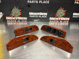 2011 GMC SIERRA 2500HD CREW CAB WOOD FRONT AND REAR POWER WINDOW SWITCHES #1047