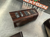 2008 FORD F250 LH & RH FRONT AND REAR DOOR WOODGRAIN WINDOW SWITCH SET OEM #1105