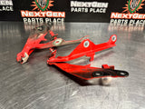 2016 FORD MUSTANG GT RH AND LH HOOD HINGES WITH HARDWARE ORANGE OEM #815