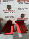 1999 CORVETTE C5 RED LLOYDS FLOOR MATS FRONT SET LH AND RH #628