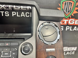 2014 FORD F350 RADIO BEZEL CLIMATE CONTROL WOOD TRIM #872
