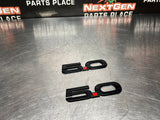 2013 FORD MUSTANG GT 5.0 FENDER EMBLEMS LH/RH BLACK OEM #990
