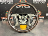 2011 GMC DENALI DURAMAX WOODGRAIN STEERING WHEEL OEM #1377