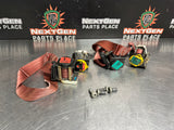 97-04 C5 CORVETTE FIRETHORN RED SEAT BELTS RH LH DRIVER PASSENGER OEM #1150