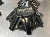 MOTO METAL GLOSS BLACK CENTER CAPS #3989