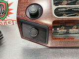 2011 FORD F250 RADIO BEZEL CLIMATE CONTROL WOOD TRIM OEM #505