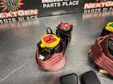 97-04 C5 CORVETTE FIRETHORN RED SEAT BELTS RH LH DRIVER PASSENGER OEM #1425