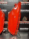2018 CAMARO SS LH AND RH SIDE DOOR ILLUMINATED INSERTS INFERNO ORANGE OEM #1041