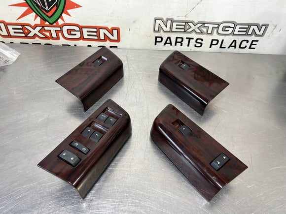 2008 FORD F250 F250 LH AND RH FRONT AND REAR DOOR WOODGRAIN WINDOW SWITCH SET OEM #549