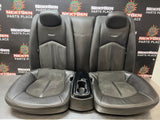 12-15 CADILLAC CTS-V COUPE REAR BLACK LEATHER/ SUEDE SEATS OEM #1233