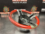 2011 FORD MUSTANG GT STEERING WHEEL RED LEATHER OEM #828