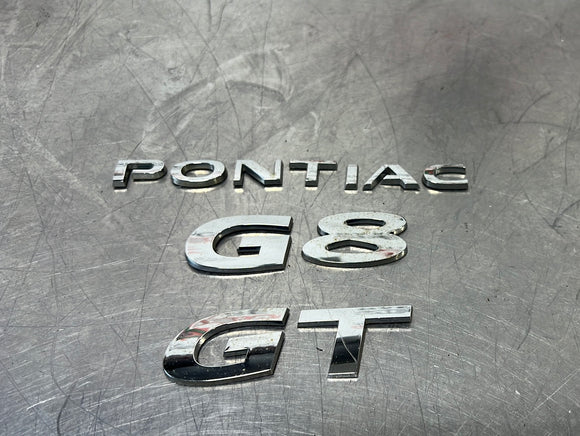 08-09 PONTIAC G8 GT TRUNK EMBLEMS OEM #392