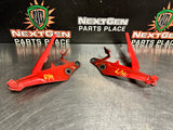 2016 FORD MUSTANG GT RH AND LH HOOD HINGES WITH HARDWARE ORANGE OEM #815