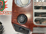 2011 FORD F250 RADIO BEZEL CLIMATE CONTROL WOOD TRIM OEM #505