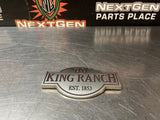 2015 FORD F350 KING RANCH TAILGATE EMBLEM OEM #1246