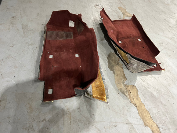 97-04 C5 CORVETTE FRONT LH RH CARPET FIRETHORN RED OEM #1150