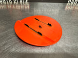 2015 FORD MUSTANG GT FUEL DOOR GAS LID TANK COVER ORANGE OEM #688