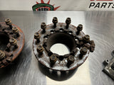 2009 FORD F550 SUPERDUTY FRONT BRAKE HUB ROTOR SPACER ADAPTERS 10 LUG OEM #592