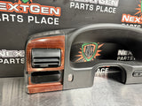 2006 FORD F350 LARIAT BLK WOODGRAIN DASH RADIO CLUSTER BEZEL TRIM LOADED OEM 769