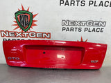 04-06 PONTIAC GTO LICENSE PLATE TRUNK FILLER PANEL RED #3801